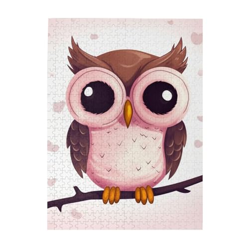 500-teiliges Puzzle für Erwachsene, herausfordernde Puzzles für Spieleabende, Holzpuzzle, personalisierbar, individuelle Holzpuzzles für Familie, niedliche Eule, Bildpuzzles, fertige Größe 51,8 x 38,1 500-teiliges Puzzle für Erwachsene, herausfordernde Puzzles für Spieleabende, Holzpuzzle, personalisierbar, individuelle Holzpuzzles für Familie, niedliche Eule, Bildpuzzles, fertige Größe 51,8 x 38,1 von KTHSNSKL