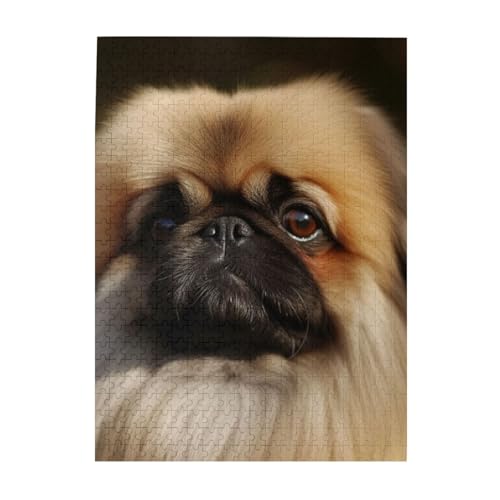 500-teiliges Puzzle für Erwachsene, herausfordernde Puzzles für Spieleabende, Holzpuzzle, personalisierbar, individuelle Holzpuzzles für Familie, niedliche Pekinese-Bilderpuzzles, fertige Größe 51,8 x 500-teiliges Puzzle für Erwachsene, herausfordernde Puzzles für Spieleabende, Holzpuzzle, personalisierbar, individuelle Holzpuzzles für Familie, niedliche Pekinese-Bilderpuzzles, fertige Größe 51,8 x von KTHSNSKL