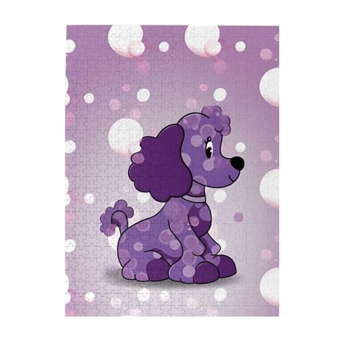 500-teiliges Puzzle für Erwachsene, herausfordernde Puzzles für Spieleabende, Holzpuzzle, personalisierbar, individuelle Holzpuzzles für Familie, violetter Pudel, gepunktet, fertige Größe 51,8 x 38,1 500-teiliges Puzzle für Erwachsene, herausfordernde Puzzles für Spieleabende, Holzpuzzle, personalisierbar, individuelle Holzpuzzles für Familie, violetter Pudel, gepunktet, fertige Größe 51,8 x 38,1 von KTHSNSKL