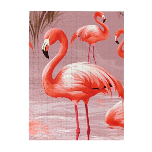 500-teiliges Puzzle für Erwachsene, herausfordernde Puzzles für Spieleabende, Holzpuzzle, personalisierte Holzpuzzles für Familie, Flamingo-Bilderpuzzles, fertige Größe 51,8 x 38,1 cm 500-teiliges Puzzle für Erwachsene, herausfordernde Puzzles für Spieleabende, Holzpuzzle, personalisierte Holzpuzzles für Familie, Flamingo-Bilderpuzzles, fertige Größe 51,8 x 38,1 cm von KTHSNSKL