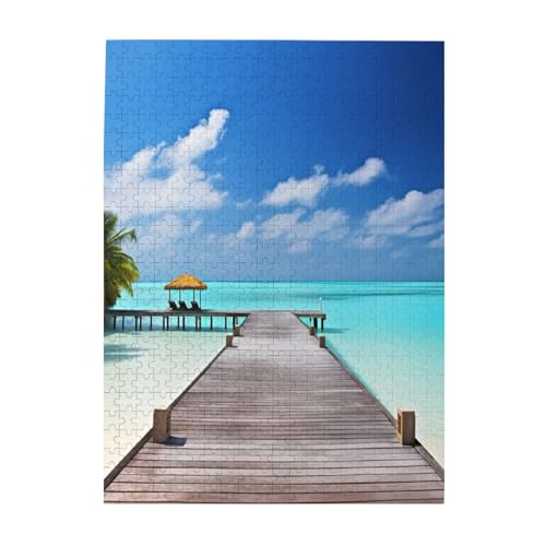 500-teiliges Puzzle für Erwachsene, herausfordernde Puzzles für Spieleabende, Holzpuzzle, personalisierte Holzpuzzles für Familie, Malediven, Feiertage, Bilderpuzzles, fertige Größe 51,8 x 38,1 cm 500-teiliges Puzzle für Erwachsene, herausfordernde Puzzles für Spieleabende, Holzpuzzle, personalisierte Holzpuzzles für Familie, Malediven, Feiertage, Bilderpuzzles, fertige Größe 51,8 x 38,1 cm von KTHSNSKL
