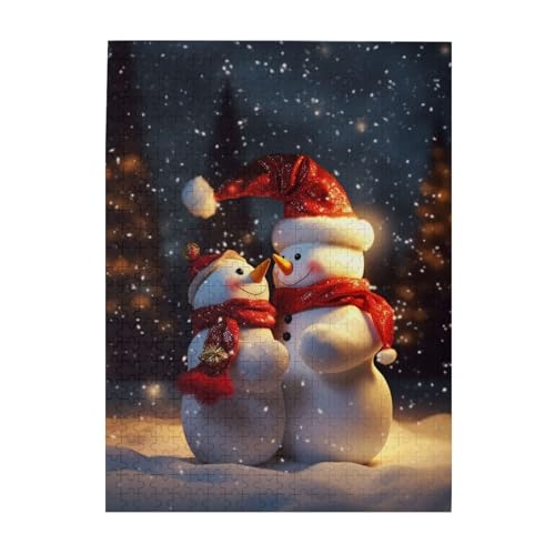 500-teiliges Puzzle für Erwachsene, herausfordernde Puzzles für Spieleabende, Holzpuzzle, personalisierte Holzpuzzles für Familie, Weihnachten, Schneemänner, Bildpuzzles, fertige Größe 51,8 x 38,1 cm 500-teiliges Puzzle für Erwachsene, herausfordernde Puzzles für Spieleabende, Holzpuzzle, personalisierte Holzpuzzles für Familie, Weihnachten, Schneemänner, Bildpuzzles, fertige Größe 51,8 x 38,1 cm von KTHSNSKL