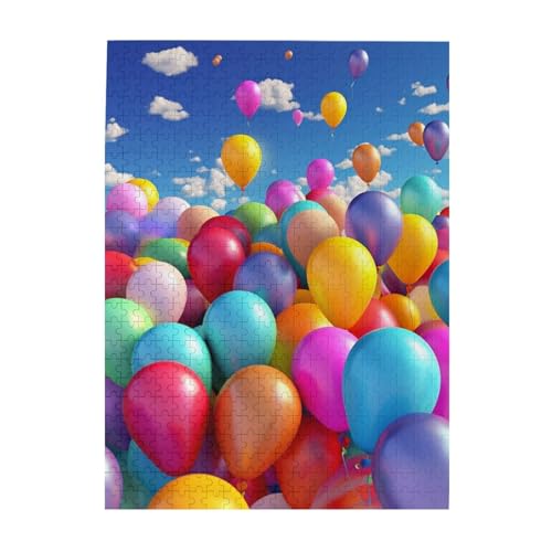 500-teiliges Puzzle für Erwachsene, herausfordernde Puzzles für Spieleabende, Holzpuzzle, personalisierte Holzpuzzles für Familie, bunte Luftballons, Bildpuzzles, fertige Größe 51,8 x 38,1 cm 500-teiliges Puzzle für Erwachsene, herausfordernde Puzzles für Spieleabende, Holzpuzzle, personalisierte Holzpuzzles für Familie, bunte Luftballons, Bildpuzzles, fertige Größe 51,8 x 38,1 cm von KTHSNSKL