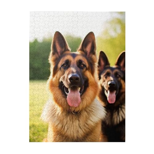 500-teiliges Puzzle für Erwachsene, herausfordernde Puzzles für Spieleabende, Holzpuzzle, personalisierte Holzpuzzles für Familie, glücklicher Schäferhund, Bildpuzzles, fertige Größe 51,8 x 38,1 cm 500-teiliges Puzzle für Erwachsene, herausfordernde Puzzles für Spieleabende, Holzpuzzle, personalisierte Holzpuzzles für Familie, glücklicher Schäferhund, Bildpuzzles, fertige Größe 51,8 x 38,1 cm von KTHSNSKL