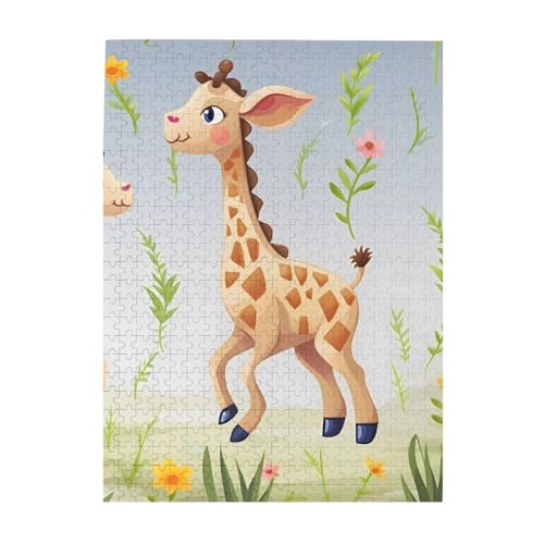 500-teiliges Puzzle für Erwachsene, herausfordernde Puzzles für Spieleabende, Holzpuzzle, personalisierte Holzpuzzles für Familie, niedliche Giraffen-Bilderpuzzles, fertige Größe 51,8 x 38,1 cm 500-teiliges Puzzle für Erwachsene, herausfordernde Puzzles für Spieleabende, Holzpuzzle, personalisierte Holzpuzzles für Familie, niedliche Giraffen-Bilderpuzzles, fertige Größe 51,8 x 38,1 cm von KTHSNSKL