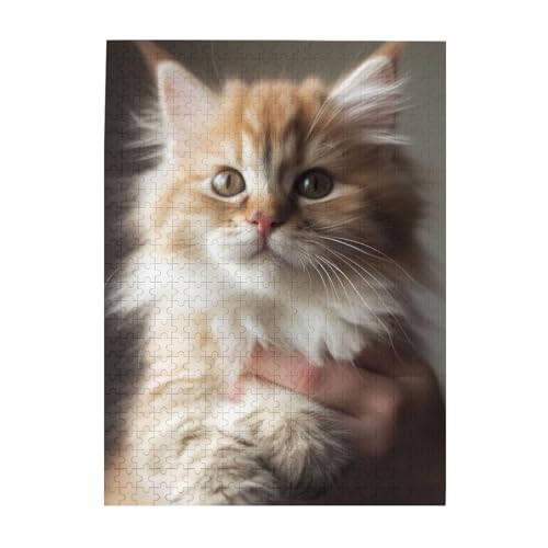 500-teiliges Puzzle für Erwachsene, herausfordernde Puzzles für Spieleabende, Holzpuzzle, personalisierte Holzpuzzles für Familie, niedliche Kätzchen-Bilderpuzzles, fertige Größe 51,8 x 38,1 cm 500-teiliges Puzzle für Erwachsene, herausfordernde Puzzles für Spieleabende, Holzpuzzle, personalisierte Holzpuzzles für Familie, niedliche Kätzchen-Bilderpuzzles, fertige Größe 51,8 x 38,1 cm von KTHSNSKL