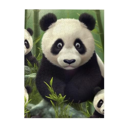 500-teiliges Puzzle für Erwachsene, herausfordernde Puzzles für Spieleabende, Holzpuzzle, personalisierte Holzpuzzles für Familie, niedliches Panda-Bilderpuzzle, fertige Größe 51,8 x 38,1 cm 500-teiliges Puzzle für Erwachsene, herausfordernde Puzzles für Spieleabende, Holzpuzzle, personalisierte Holzpuzzles für Familie, niedliches Panda-Bilderpuzzle, fertige Größe 51,8 x 38,1 cm von KTHSNSKL