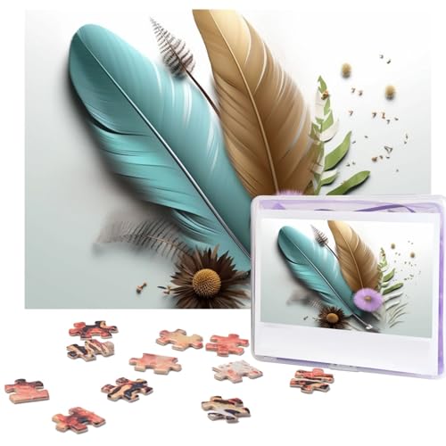 500-teiliges Puzzle für Erwachsene, herausforderndes Puzzle für Spieleabende, Holzpuzzle, personalisierbar, benutzerdefinierte Holz-Puzzles für Familie, Feder-Blumen-Bilder-Puzzles, fertige Größe 51,8 500-teiliges Puzzle für Erwachsene, herausforderndes Puzzle für Spieleabende, Holzpuzzle, personalisierbar, benutzerdefinierte Holz-Puzzles für Familie, Feder-Blumen-Bilder-Puzzles, fertige Größe 51,8 von KTHSNSKL