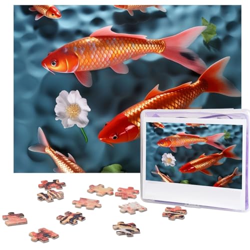 500-teiliges Puzzle für Erwachsene, herausforderndes Puzzle für Spieleabende, Holzpuzzle, personalisierbar, benutzerdefinierte Holz-Puzzles für Familie, japanischer roter Karpfen, Bilderpuzzles 500-teiliges Puzzle für Erwachsene, herausforderndes Puzzle für Spieleabende, Holzpuzzle, personalisierbar, benutzerdefinierte Holz-Puzzles für Familie, japanischer roter Karpfen, Bilderpuzzles von KTHSNSKL