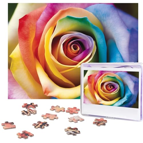 500-teiliges Puzzle für Erwachsene, herausforderndes Puzzle für Spieleabende, Holzpuzzle, personalisierbar, individuelle Holz-Puzzles für Familie, Regenbogen-Rose, Blumen-Bilder-Puzzles, fertige Größe 500-teiliges Puzzle für Erwachsene, herausforderndes Puzzle für Spieleabende, Holzpuzzle, personalisierbar, individuelle Holz-Puzzles für Familie, Regenbogen-Rose, Blumen-Bilder-Puzzles, fertige Größe von KTHSNSKL