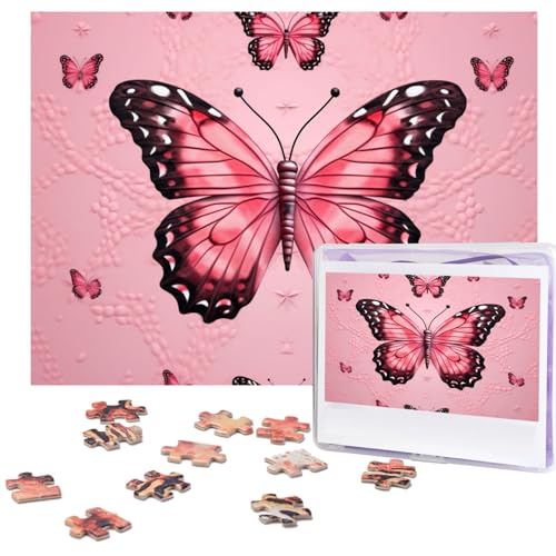 500-teiliges Puzzle für Erwachsene, herausforderndes Puzzle für Spieleabende, Holzpuzzle, personalisierbar, individuelle Holz-Puzzles für Familie, Schmetterling, rosa Bild, Puzzle, fertige Größe 51,8 500-teiliges Puzzle für Erwachsene, herausforderndes Puzzle für Spieleabende, Holzpuzzle, personalisierbar, individuelle Holz-Puzzles für Familie, Schmetterling, rosa Bild, Puzzle, fertige Größe 51,8 von KTHSNSKL