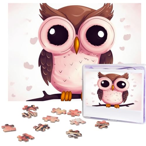 500-teiliges Puzzle für Erwachsene, herausforderndes Puzzle für Spieleabende, Holzpuzzle, personalisierbar, individuelle Holz-Puzzles für Familie, niedliche Eule, Bildpuzzles, fertige Größe 51,8 x 500-teiliges Puzzle für Erwachsene, herausforderndes Puzzle für Spieleabende, Holzpuzzle, personalisierbar, individuelle Holz-Puzzles für Familie, niedliche Eule, Bildpuzzles, fertige Größe 51,8 x von KTHSNSKL