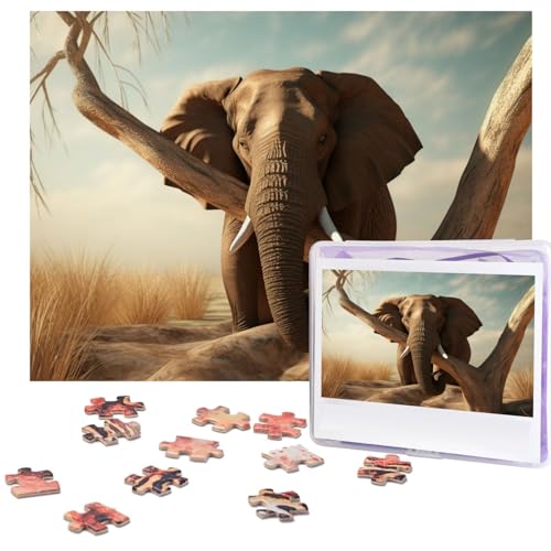500-teiliges Puzzle für Erwachsene, herausforderndes Puzzle für Spieleabende, Holzpuzzle, personalisierbar, individuelle Holz-Puzzles für Familie, ruhender Elefant, Bilderpuzzle, fertige Größe 51,8 x 500-teiliges Puzzle für Erwachsene, herausforderndes Puzzle für Spieleabende, Holzpuzzle, personalisierbar, individuelle Holz-Puzzles für Familie, ruhender Elefant, Bilderpuzzle, fertige Größe 51,8 x von KTHSNSKL