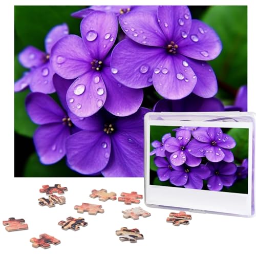500-teiliges Puzzle für Erwachsene, herausforderndes Puzzle für Spieleabende, Holzpuzzle, personalisierbar, individuelle Holz-Puzzles für Familie, violette Blumen, Bildrätsel, fertige Größe 51,8 x 500-teiliges Puzzle für Erwachsene, herausforderndes Puzzle für Spieleabende, Holzpuzzle, personalisierbar, individuelle Holz-Puzzles für Familie, violette Blumen, Bildrätsel, fertige Größe 51,8 x von KTHSNSKL