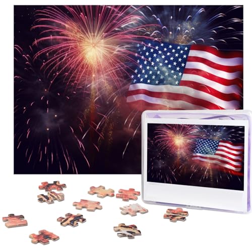 500-teiliges Puzzle für Erwachsene, herausforderndes Puzzle für Spieleabende, Holzpuzzle, personalisierbar, individuelles Holz-Puzzle für Familie, amerikanische Flagge, 4. Juli, Bildpuzzles, fertige 500-teiliges Puzzle für Erwachsene, herausforderndes Puzzle für Spieleabende, Holzpuzzle, personalisierbar, individuelles Holz-Puzzle für Familie, amerikanische Flagge, 4. Juli, Bildpuzzles, fertige von KTHSNSKL