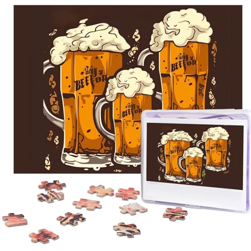 500-teiliges Puzzle für Erwachsene, herausforderndes Puzzle für Spieleabende, Holzpuzzle, personalisierte Holz-Puzzles für Familie, Bier-Bilderpuzzles, fertige Größe 51,8 x 38,1 cm 500-teiliges Puzzle für Erwachsene, herausforderndes Puzzle für Spieleabende, Holzpuzzle, personalisierte Holz-Puzzles für Familie, Bier-Bilderpuzzles, fertige Größe 51,8 x 38,1 cm von KTHSNSKL