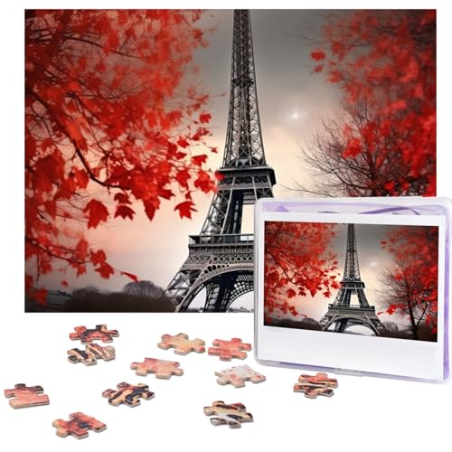 500-teiliges Puzzle für Erwachsene, herausforderndes Puzzle für Spieleabende, Holzpuzzle, personalisierte Holz-Puzzles für Familie, Eiffelturm, Herbstblätter, Bildpuzzles, fertige Größe 51,8 x 38,1 cm 500-teiliges Puzzle für Erwachsene, herausforderndes Puzzle für Spieleabende, Holzpuzzle, personalisierte Holz-Puzzles für Familie, Eiffelturm, Herbstblätter, Bildpuzzles, fertige Größe 51,8 x 38,1 cm von KTHSNSKL