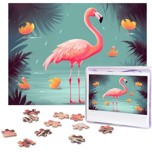 500-teiliges Puzzle für Erwachsene, herausforderndes Puzzle für Spieleabende, Holzpuzzle, personalisierte Holz-Puzzles für Familie, Flamingo-Bilderpuzzles, fertige Größe 51,8 x 38,1 cm 500-teiliges Puzzle für Erwachsene, herausforderndes Puzzle für Spieleabende, Holzpuzzle, personalisierte Holz-Puzzles für Familie, Flamingo-Bilderpuzzles, fertige Größe 51,8 x 38,1 cm von KTHSNSKL