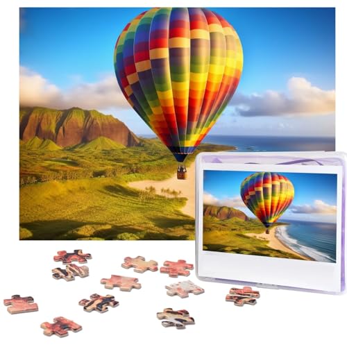 500-teiliges Puzzle für Erwachsene, herausforderndes Puzzle für Spieleabende, Holzpuzzle, personalisierte Holz-Puzzles für Familie, Hawaii, Heißluftballon, Bildpuzzles, fertige Größe 51,8 x 38,1 cm 500-teiliges Puzzle für Erwachsene, herausforderndes Puzzle für Spieleabende, Holzpuzzle, personalisierte Holz-Puzzles für Familie, Hawaii, Heißluftballon, Bildpuzzles, fertige Größe 51,8 x 38,1 cm von KTHSNSKL