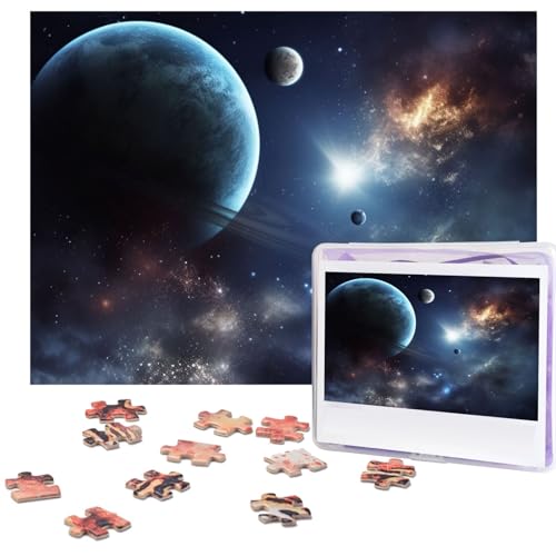 500-teiliges Puzzle für Erwachsene, herausforderndes Puzzle für Spieleabende, Holzpuzzle, personalisierte Holz-Puzzles für Familie, Mond, Sterne und Planeten, Bilderpuzzles, fertige Größe 51,8 x 38,1 500-teiliges Puzzle für Erwachsene, herausforderndes Puzzle für Spieleabende, Holzpuzzle, personalisierte Holz-Puzzles für Familie, Mond, Sterne und Planeten, Bilderpuzzles, fertige Größe 51,8 x 38,1 von KTHSNSKL