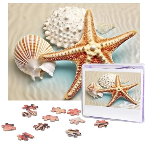 500-teiliges Puzzle für Erwachsene, herausforderndes Puzzle für Spieleabende, Holzpuzzle, personalisierte Holz-Puzzles für Familie, Muschel, Seestern, Bildpuzzles, fertige Größe 51,8 x 38,1 cm 500-teiliges Puzzle für Erwachsene, herausforderndes Puzzle für Spieleabende, Holzpuzzle, personalisierte Holz-Puzzles für Familie, Muschel, Seestern, Bildpuzzles, fertige Größe 51,8 x 38,1 cm von KTHSNSKL