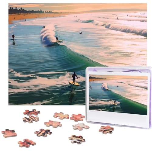 500-teiliges Puzzle für Erwachsene, herausforderndes Puzzle für Spieleabende, Holzpuzzle, personalisierte Holz-Puzzles für Familie, Strand, Surf, Bilderpuzzles, fertige Größe 51,8 x 38,1 cm 500-teiliges Puzzle für Erwachsene, herausforderndes Puzzle für Spieleabende, Holzpuzzle, personalisierte Holz-Puzzles für Familie, Strand, Surf, Bilderpuzzles, fertige Größe 51,8 x 38,1 cm von KTHSNSKL