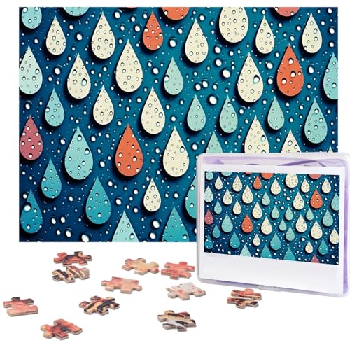 500-teiliges Puzzle für Erwachsene, herausforderndes Puzzle für Spieleabende, Holzpuzzle, personalisierte Holz-Puzzles für Familie, Wassertropfen, Punkte, Bildpuzzles, fertige Größe 51,8 x 38,1 cm 500-teiliges Puzzle für Erwachsene, herausforderndes Puzzle für Spieleabende, Holzpuzzle, personalisierte Holz-Puzzles für Familie, Wassertropfen, Punkte, Bildpuzzles, fertige Größe 51,8 x 38,1 cm von KTHSNSKL