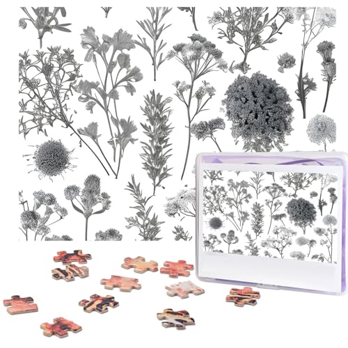 500-teiliges Puzzle für Erwachsene, herausforderndes Puzzle für Spieleabende, Holzpuzzle, personalisierte Holz-Puzzles für Familie, blühende Kräuter, Bilderpuzzles, fertige Größe 51,8 x 38,1 cm 500-teiliges Puzzle für Erwachsene, herausforderndes Puzzle für Spieleabende, Holzpuzzle, personalisierte Holz-Puzzles für Familie, blühende Kräuter, Bilderpuzzles, fertige Größe 51,8 x 38,1 cm von KTHSNSKL