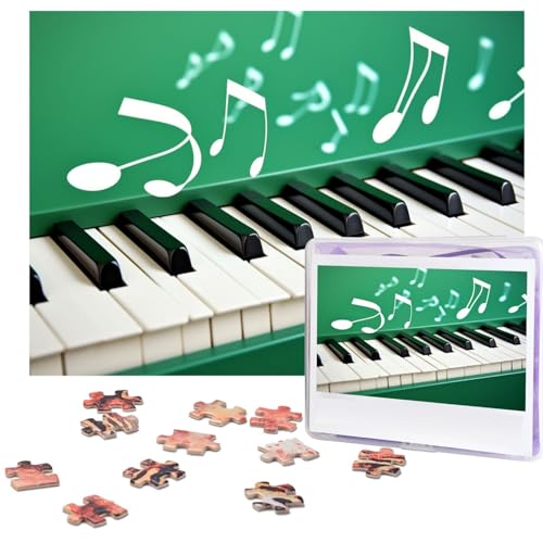 500-teiliges Puzzle für Erwachsene, herausforderndes Puzzle für Spieleabende, Holzpuzzle, personalisierte Holz-Puzzles für Familie, grüne und weiße Klaviertasten, Bildpuzzles, fertige Größe 51,8 x 500-teiliges Puzzle für Erwachsene, herausforderndes Puzzle für Spieleabende, Holzpuzzle, personalisierte Holz-Puzzles für Familie, grüne und weiße Klaviertasten, Bildpuzzles, fertige Größe 51,8 x von KTHSNSKL