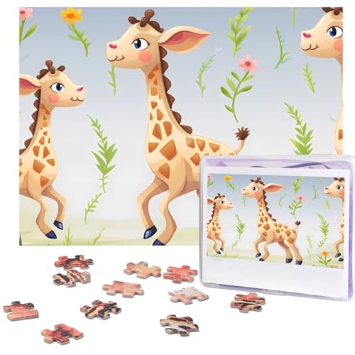 500-teiliges Puzzle für Erwachsene, herausforderndes Puzzle für Spieleabende, Holzpuzzle, personalisierte Holz-Puzzles für Familie, niedliche Giraffen-Bilderpuzzles, fertige Größe 51,8 x 38,1 cm 500-teiliges Puzzle für Erwachsene, herausforderndes Puzzle für Spieleabende, Holzpuzzle, personalisierte Holz-Puzzles für Familie, niedliche Giraffen-Bilderpuzzles, fertige Größe 51,8 x 38,1 cm von KTHSNSKL