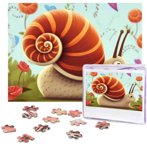 500-teiliges Puzzle für Erwachsene, herausforderndes Puzzle für Spieleabende, Holzpuzzle, personalisierte Holz-Puzzles für Familie, niedliche Schnecken-Bilderpuzzles, fertige Größe 51,8 x 38,1 cm 500-teiliges Puzzle für Erwachsene, herausforderndes Puzzle für Spieleabende, Holzpuzzle, personalisierte Holz-Puzzles für Familie, niedliche Schnecken-Bilderpuzzles, fertige Größe 51,8 x 38,1 cm von KTHSNSKL