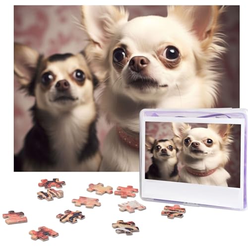 500-teiliges Puzzle für Erwachsene, herausforderndes Puzzle für Spieleabende, Holzpuzzle, personalisierte Holz-Puzzles für Familie, niedliches Chihuahua-Bilderpuzzle, fertige Größe 51,8 x 38,1 cm 500-teiliges Puzzle für Erwachsene, herausforderndes Puzzle für Spieleabende, Holzpuzzle, personalisierte Holz-Puzzles für Familie, niedliches Chihuahua-Bilderpuzzle, fertige Größe 51,8 x 38,1 cm von KTHSNSKL