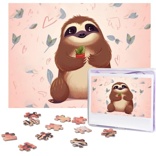 500-teiliges Puzzle für Erwachsene, herausforderndes Puzzle für Spieleabende, Holzpuzzle, personalisierte Holz-Puzzles für Familie, niedliches Faultier-Bilderpuzzle, fertige Größe 51,8 x 38,1 cm 500-teiliges Puzzle für Erwachsene, herausforderndes Puzzle für Spieleabende, Holzpuzzle, personalisierte Holz-Puzzles für Familie, niedliches Faultier-Bilderpuzzle, fertige Größe 51,8 x 38,1 cm von KTHSNSKL
