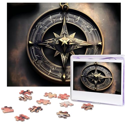 500-teiliges Puzzle für Erwachsene, herausforderndes Puzzle für Spieleabende, Holzpuzzle, personalisierte Holz-Puzzles für Familie, nordische Runen, Kompass, Bildpuzzles, fertige Größe 51,8 x 38,1 cm 500-teiliges Puzzle für Erwachsene, herausforderndes Puzzle für Spieleabende, Holzpuzzle, personalisierte Holz-Puzzles für Familie, nordische Runen, Kompass, Bildpuzzles, fertige Größe 51,8 x 38,1 cm von KTHSNSKL