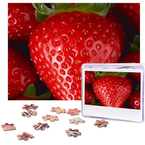 500-teiliges Puzzle für Erwachsene, herausforderndes Puzzle für Spieleabende, Holzpuzzle, personalisierte Holz-Puzzles für Familie, rote Erdbeer-Bilderpuzzles, fertige Größe 51,8 x 38,1 cm 500-teiliges Puzzle für Erwachsene, herausforderndes Puzzle für Spieleabende, Holzpuzzle, personalisierte Holz-Puzzles für Familie, rote Erdbeer-Bilderpuzzles, fertige Größe 51,8 x 38,1 cm von KTHSNSKL