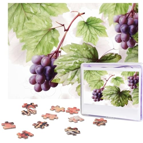 500-teiliges Puzzle für Erwachsene, herausforderndes Puzzle für Spieleabende, Holzpuzzle, personalisierte Holz-Puzzles für Familie, schöne Weinblätter, Bilderpuzzles, fertige Größe 51,8 x 38,1 cm 500-teiliges Puzzle für Erwachsene, herausforderndes Puzzle für Spieleabende, Holzpuzzle, personalisierte Holz-Puzzles für Familie, schöne Weinblätter, Bilderpuzzles, fertige Größe 51,8 x 38,1 cm von KTHSNSKL