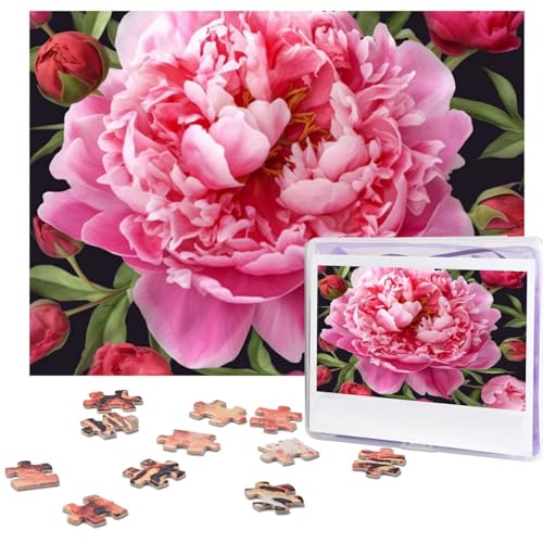 500-teiliges Puzzle für Erwachsene, herausforderndes Puzzle für Spieleabende, Holzpuzzle, personalisierte Holz-Puzzles für Familiengarten, Pfingstrose, Bildpuzzles, fertige Größe 51,8 x 38,1 cm 500-teiliges Puzzle für Erwachsene, herausforderndes Puzzle für Spieleabende, Holzpuzzle, personalisierte Holz-Puzzles für Familiengarten, Pfingstrose, Bildpuzzles, fertige Größe 51,8 x 38,1 cm von KTHSNSKL