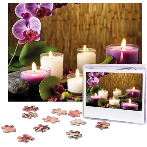 500-teiliges Puzzle für Erwachsene, herausforderndes Puzzle für Spieleabende, Holzpuzzle, personalisierte Holz-Puzzles für Familienkerzen und Orchideen, Bilderpuzzles, fertige Größe 51,8 x 38,1 cm 500-teiliges Puzzle für Erwachsene, herausforderndes Puzzle für Spieleabende, Holzpuzzle, personalisierte Holz-Puzzles für Familienkerzen und Orchideen, Bilderpuzzles, fertige Größe 51,8 x 38,1 cm von KTHSNSKL