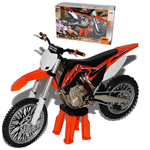 KTM 450 SX-F 2014 Enduro 1/12 K-T-M Modell Motorrad mit individiuellem Wunschkennzeichen von KTM