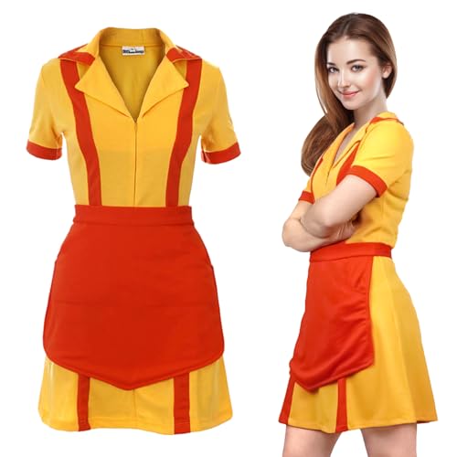 KTWSUEF Two Girls Kostüm,Cosplay Damen Kellnerin Kostüm mit Schürze,für Maid Dress Geburtstage Cosplay Party Karneval,Geeignet für Mädchen mit einer Körpergröße von 160–165cm KTWSUEF Two Girls Kostüm,Cosplay Damen Kellnerin Kostüm mit Schürze,für Maid Dress Geburtstage Cosplay Party Karneval,Geeignet für Mädchen mit einer Körpergröße von 160–165cm von KTWSUEF
