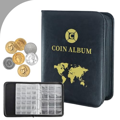 Münzalbum 360 Stück,18 Seiten Münzalbum 2 euro,Münzen Sammelalbum 3.5*3.5 CM/4.5*4.5 CM,Münzalbum euro Transparent Tasche,2 euro Münzen Sammelalbum für Pfund,Pence,Cent,Dollar,Souvenir Münzen(Schwarz) Münzalbum 360 Stück,18 Seiten Münzalbum 2 euro,Münzen Sammelalbum 3.5*3.5 CM/4.5*4.5 CM,Münzalbum euro Transparent Tasche,2 euro Münzen Sammelalbum für Pfund,Pence,Cent,Dollar,Souvenir Münzen(Schwarz) von KTWSUEF