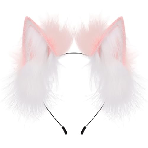 KUAIYIJU Handgefertigter Haarreif mit Tierohren, Anime-Haarband, Maskeraden, Kostüm, Kopfschmuck, Teenager, Mädchen, Cosplay, Verkleidung KUAIYIJU Handgefertigter Haarreif mit Tierohren, Anime-Haarband, Maskeraden, Kostüm, Kopfschmuck, Teenager, Mädchen, Cosplay, Verkleidung von KUAIYIJU