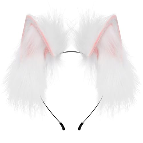 KUAIYIJU Handgefertigter Haarreif mit Tierohren, Anime-Haarband, Maskeraden, Kostüm, Kopfschmuck, Teenager, Mädchen, Cosplay, Verkleidung KUAIYIJU Handgefertigter Haarreif mit Tierohren, Anime-Haarband, Maskeraden, Kostüm, Kopfschmuck, Teenager, Mädchen, Cosplay, Verkleidung von KUAIYIJU