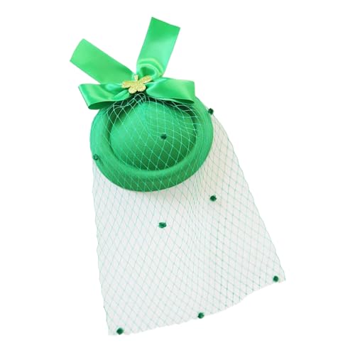 KUAIYIJU Kleiner Zylinder mit Gesicht, Schleife, grüner Hut, Haarschmuck für StPatricks-Tag, Party, Kostüm, Karneval, Requisiten, Kopfbedeckung KUAIYIJU Kleiner Zylinder mit Gesicht, Schleife, grüner Hut, Haarschmuck für StPatricks-Tag, Party, Kostüm, Karneval, Requisiten, Kopfbedeckung von KUAIYIJU