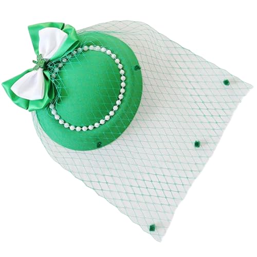 KUAIYIJU Kleiner Zylinder mit Gesicht, Schleife, grüner Hut, Haarschmuck für StPatricks-Tag, Party, Kostüm, Karneval, Requisiten, Kopfbedeckung KUAIYIJU Kleiner Zylinder mit Gesicht, Schleife, grüner Hut, Haarschmuck für StPatricks-Tag, Party, Kostüm, Karneval, Requisiten, Kopfbedeckung von KUAIYIJU