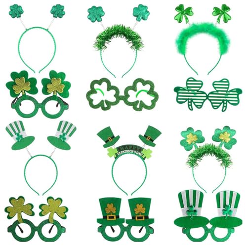 KUAIYIJU Lustiges Haarband mit Kleeblatt-Brille, Foto-Requisiten, lustiges Stirnband, Party, Blingbling, Karaoke-Party, Haarreifen für die Weihnachtsbühne KUAIYIJU Lustiges Haarband mit Kleeblatt-Brille, Foto-Requisiten, lustiges Stirnband, Party, Blingbling, Karaoke-Party, Haarreifen für die Weihnachtsbühne von KUAIYIJU