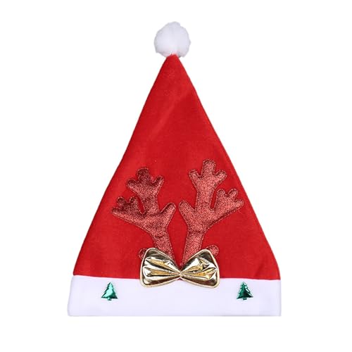 KUAIYIJU Pelzige Weihnachtsmütze mit weißer Krempe für Feiertage, Partys, Weihnachtsmann-Kopfbedeckung, Neujahrsparty, Cosplay-Zubehör KUAIYIJU Pelzige Weihnachtsmütze mit weißer Krempe für Feiertage, Partys, Weihnachtsmann-Kopfbedeckung, Neujahrsparty, Cosplay-Zubehör von KUAIYIJU