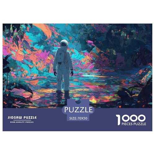 Astronaut Puzzle 1000 Teile Für Erwachsene Geschicklichkeitsspiel Farbenfrohes Puzzle Geschenke von KUANGYH