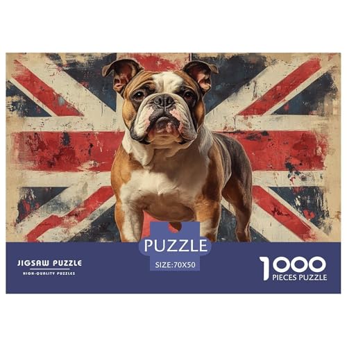 BULLHund Puzzles 1000 Teile Für Erwachsene Herausforderung Spielzeug Farbenfrohes Puzzle Geschenke von KUANGYH