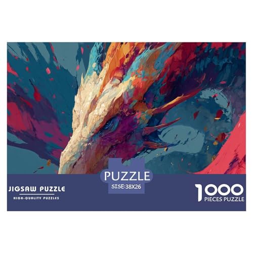 Bunter Göttlicher Drache Puzzles 1000 Teile Für Erwachseneund Kinder Geschicklichkeitsspiel Spaß Klassisches Puzzle Geschenke von KUANGYH